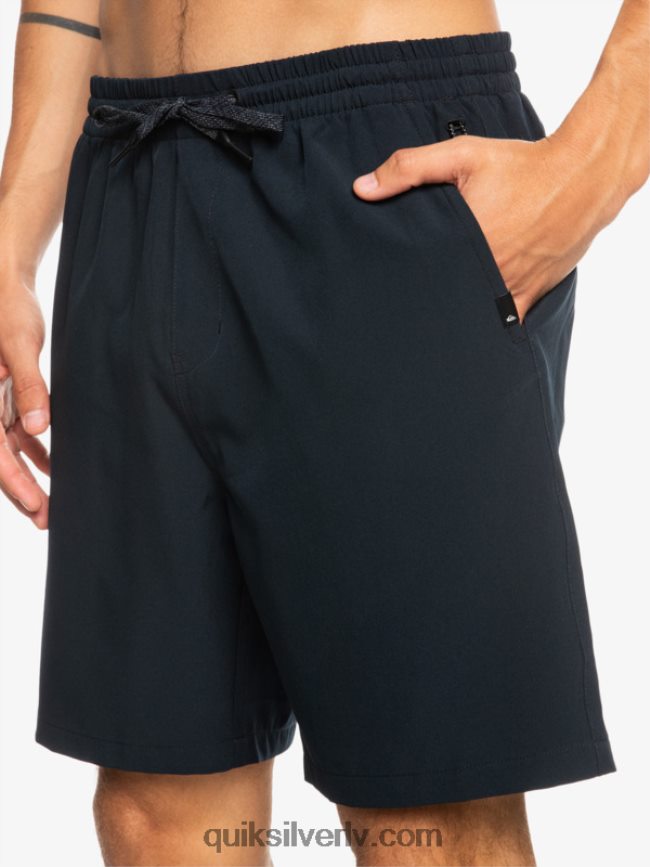 vīriešiem Quiksilver okeāna elastīgie 18 abinieku šorti melns 88064R342