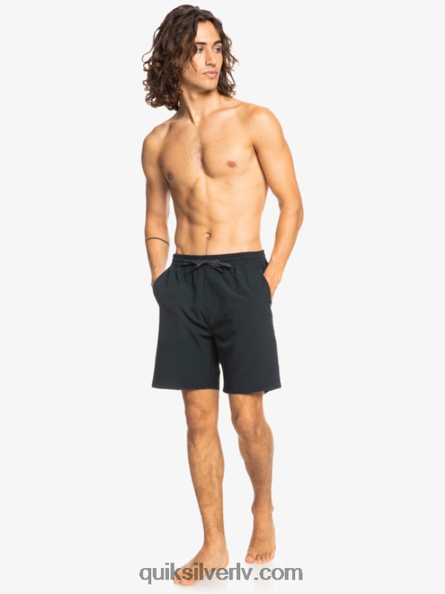 vīriešiem Quiksilver okeāna elastīgie 18 abinieku šorti melns 88064R342