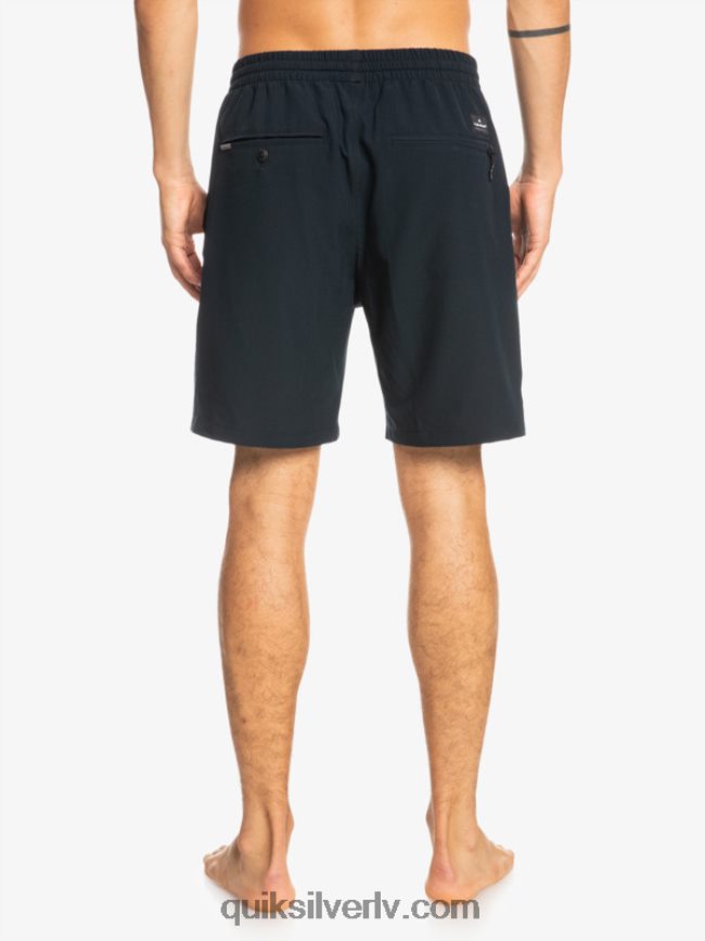 vīriešiem Quiksilver okeāna elastīgie 18 abinieku šorti melns 88064R342