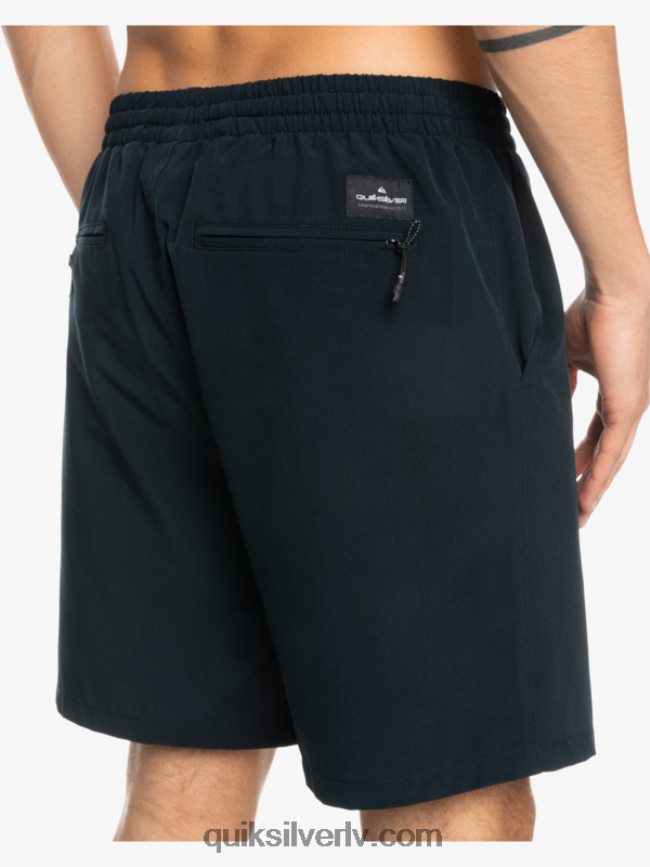 vīriešiem Quiksilver okeāna elastīgie 18 abinieku šorti melns 88064R342