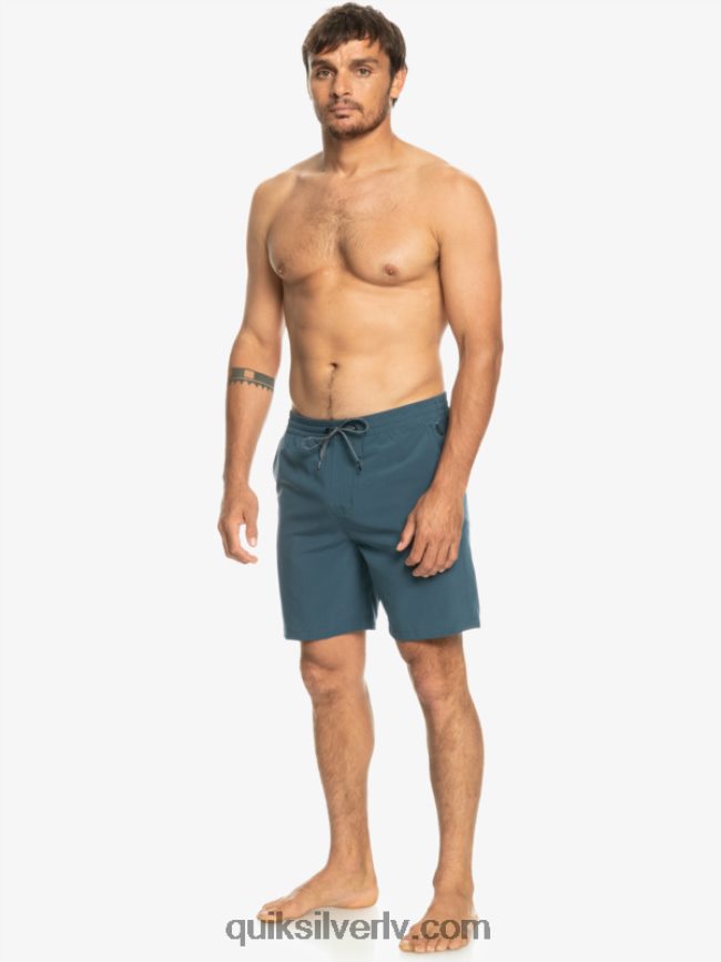 vīriešiem Quiksilver okeāna elastīgie 18 abinieku šorti pusnakts flote 88064R345
