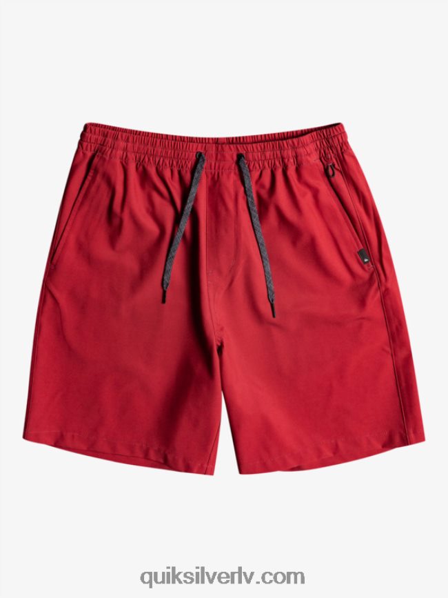 vīriešiem Quiksilver okeāna elastīgie 18 abinieku šorti rubīna vīns 88064R350