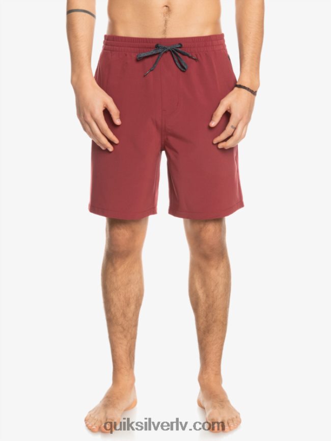 vīriešiem Quiksilver okeāna elastīgie 18 abinieku šorti rubīna vīns 88064R350