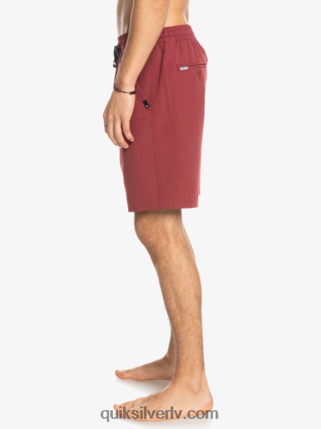 vīriešiem Quiksilver okeāna elastīgie 18 abinieku šorti rubīna vīns 88064R350