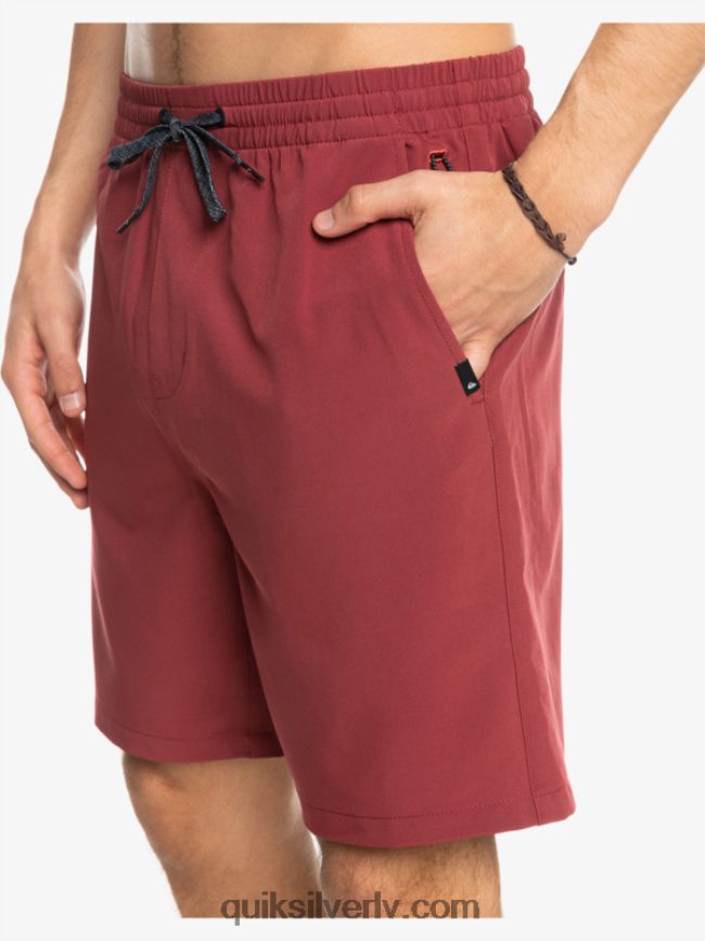 vīriešiem Quiksilver okeāna elastīgie 18 abinieku šorti rubīna vīns 88064R350