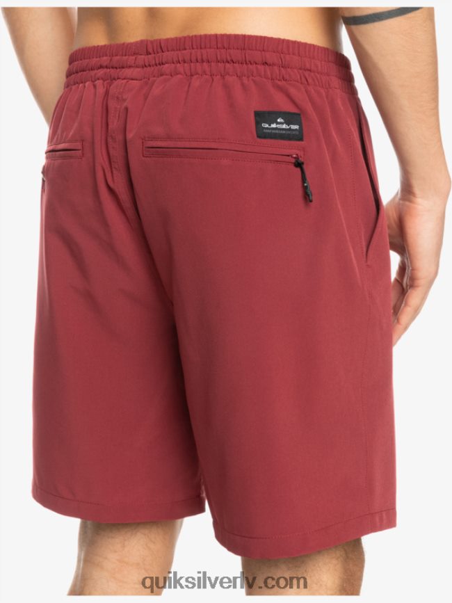 vīriešiem Quiksilver okeāna elastīgie 18 abinieku šorti rubīna vīns 88064R350