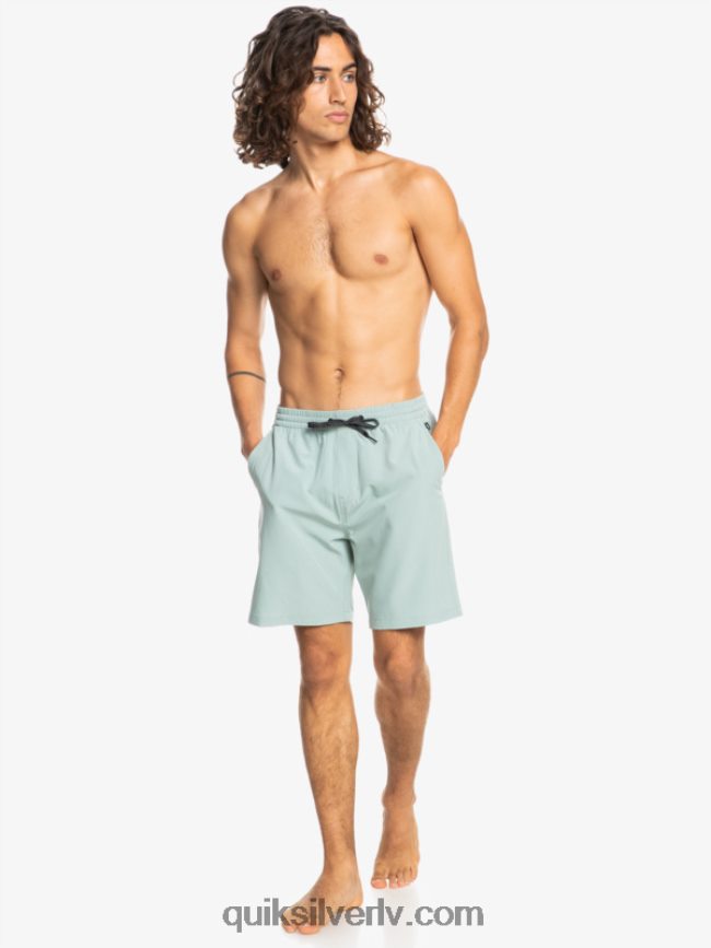 vīriešiem Quiksilver okeāna elastīgie 18 abinieku šorti zaļā vide 88064R352