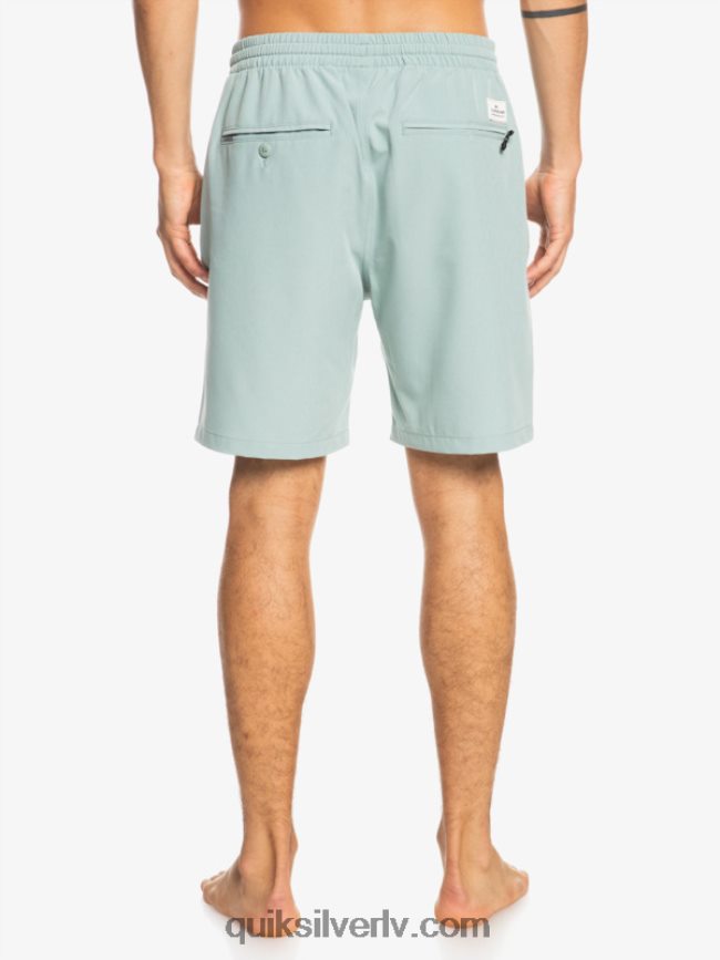 vīriešiem Quiksilver okeāna elastīgie 18 abinieku šorti zaļā vide 88064R352