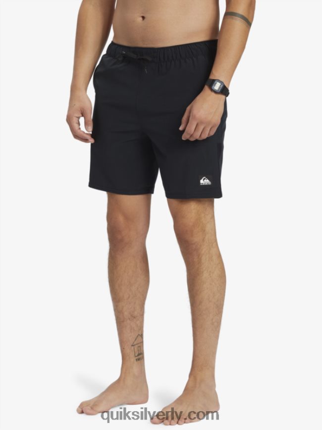 vīriešiem Quiksilver omni stretch 17 treniņšorti melns 88064R827