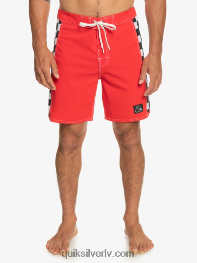 vīriešiem Quiksilver oriģinālie arch 18 dēļu šorti augsta riska sarkans 88064R176