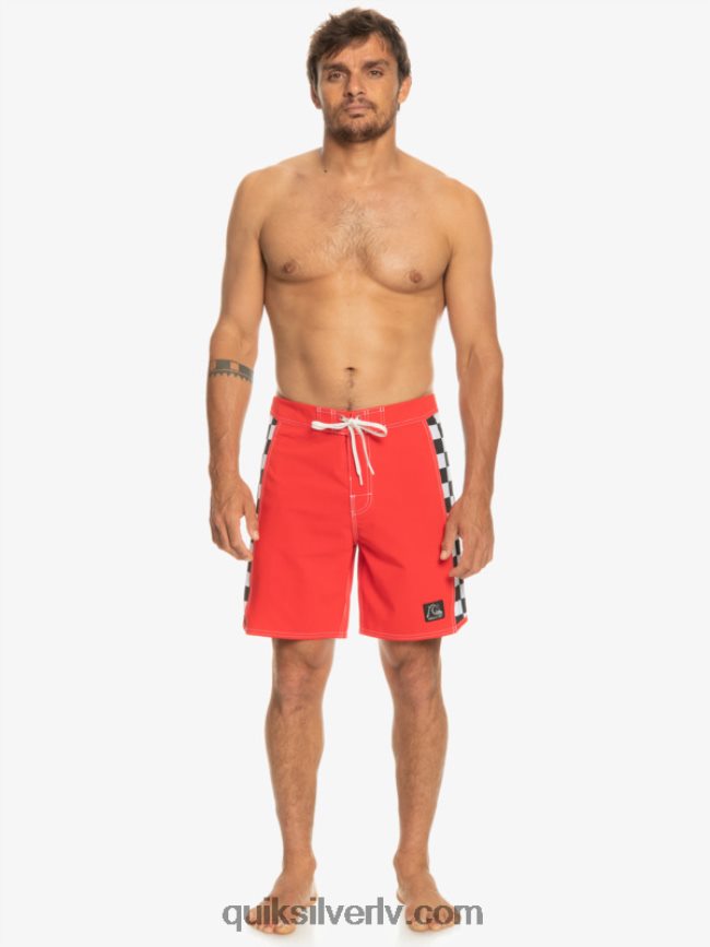 vīriešiem Quiksilver oriģinālie arch 18 dēļu šorti augsta riska sarkans 88064R176