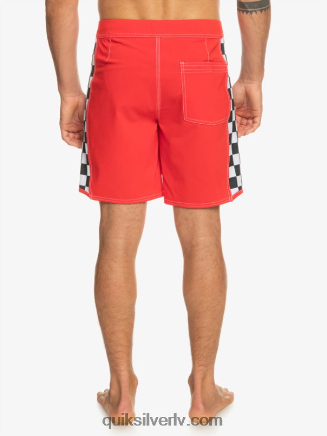 vīriešiem Quiksilver oriģinālie arch 18 dēļu šorti augsta riska sarkans 88064R176