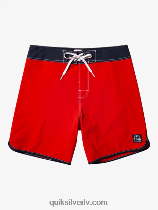 vīriešiem Quiksilver oriģinālie ķemmīšgliemeņu 18 dēļu šorti augsta riska sarkans 88064R87