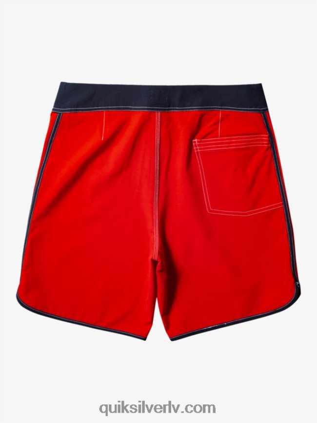vīriešiem Quiksilver oriģinālie ķemmīšgliemeņu 18 dēļu šorti augsta riska sarkans 88064R87
