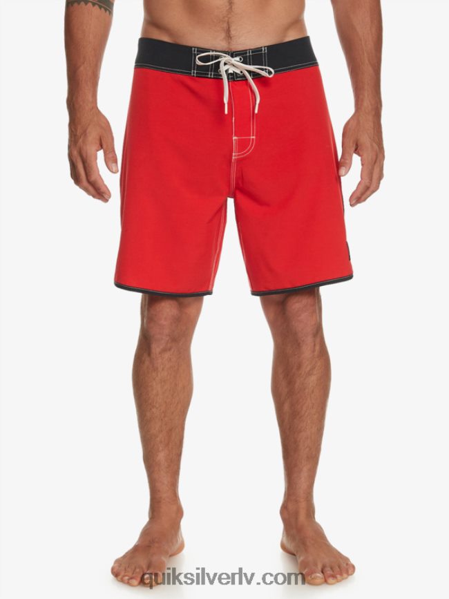 vīriešiem Quiksilver oriģinālie ķemmīšgliemeņu 18 dēļu šorti augsta riska sarkans 88064R87