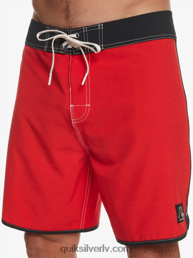 vīriešiem Quiksilver oriģinālie ķemmīšgliemeņu 18 dēļu šorti augsta riska sarkans 88064R87