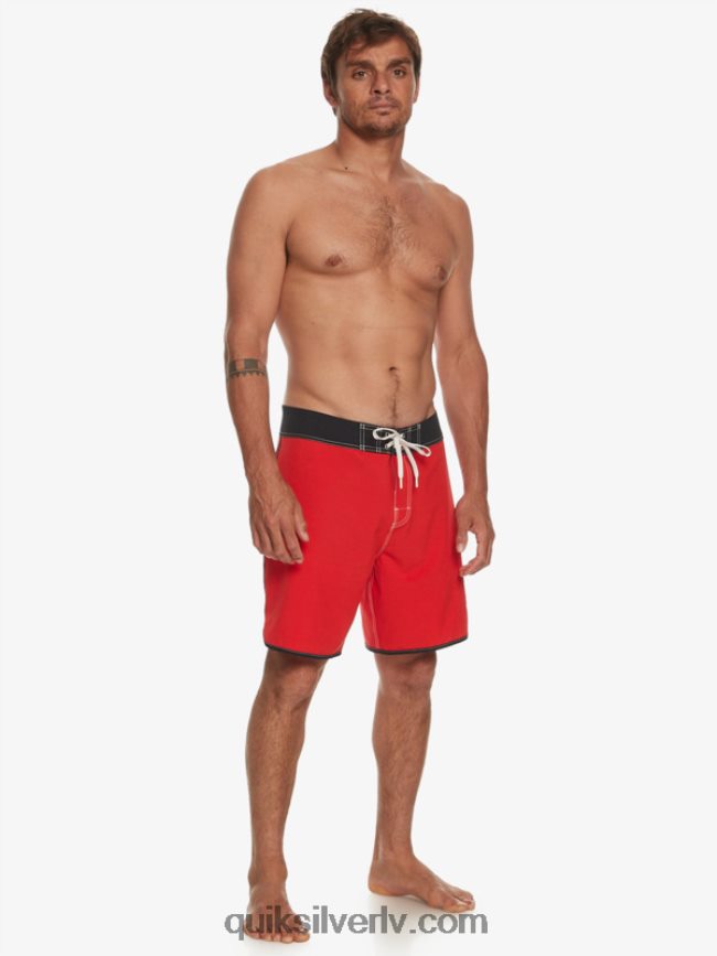 vīriešiem Quiksilver oriģinālie ķemmīšgliemeņu 18 dēļu šorti augsta riska sarkans 88064R87