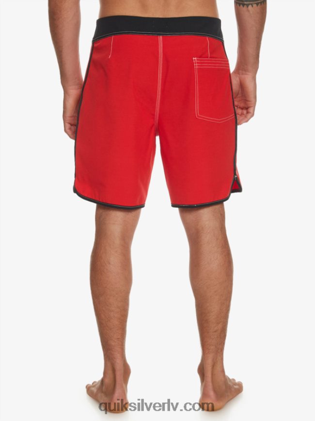 vīriešiem Quiksilver oriģinālie ķemmīšgliemeņu 18 dēļu šorti augsta riska sarkans 88064R87