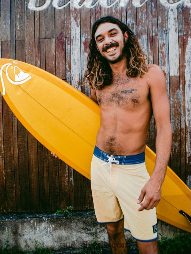 vīriešiem Quiksilver oriģinālie ķemmīšgliemeņu 18 dēļu šorti kvieši 88064R94