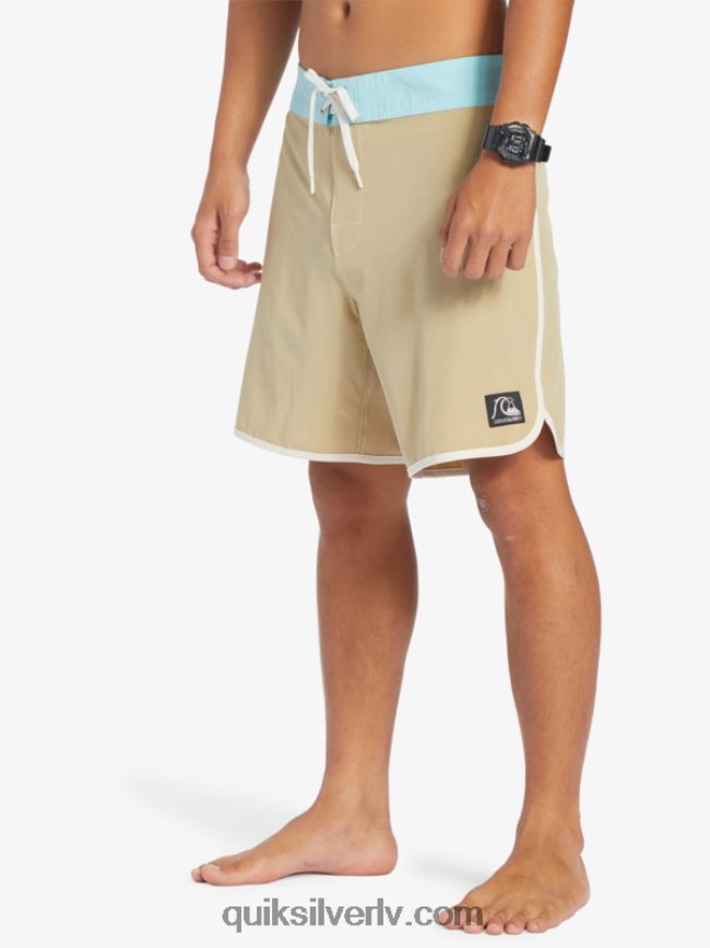 vīriešiem Quiksilver oriģinālie ķemmīšgliemeņu 18 dēļu šorti olīvu pelēks 88064R91