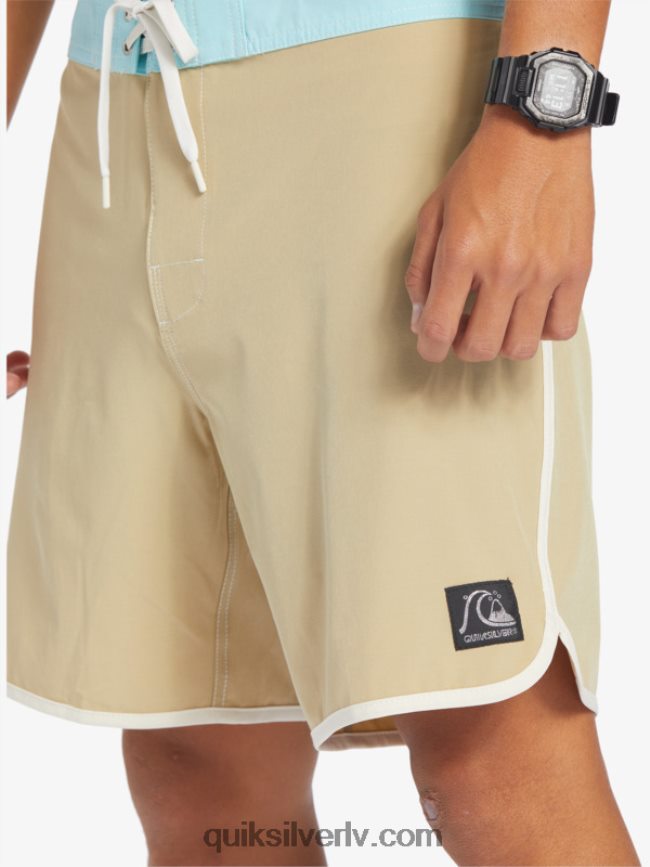 vīriešiem Quiksilver oriģinālie ķemmīšgliemeņu 18 dēļu šorti olīvu pelēks 88064R91
