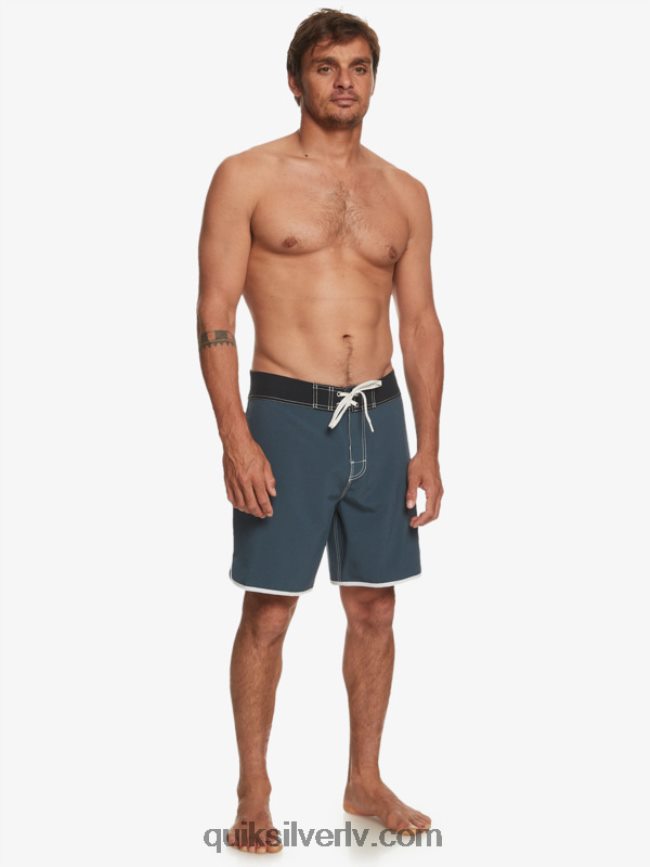 vīriešiem Quiksilver oriģinālie ķemmīšgliemeņu 18 dēļu šorti pusnakts flote 88064R92