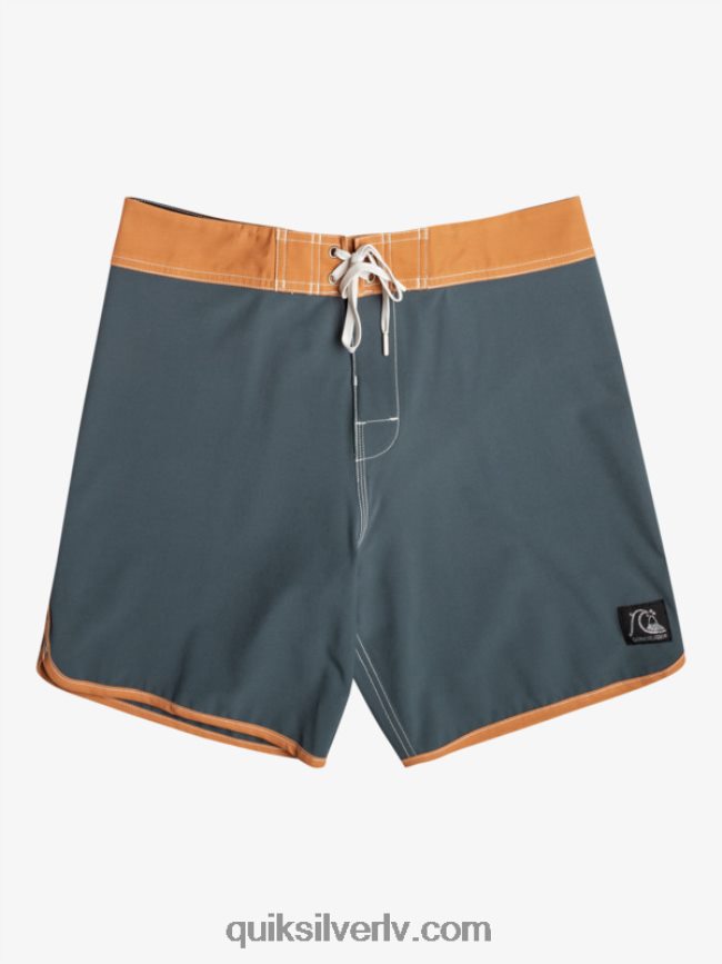 vīriešiem Quiksilver oriģinālie ķemmīšgliemeņu 18 dēļu šorti tumšs šīferis 88064R89