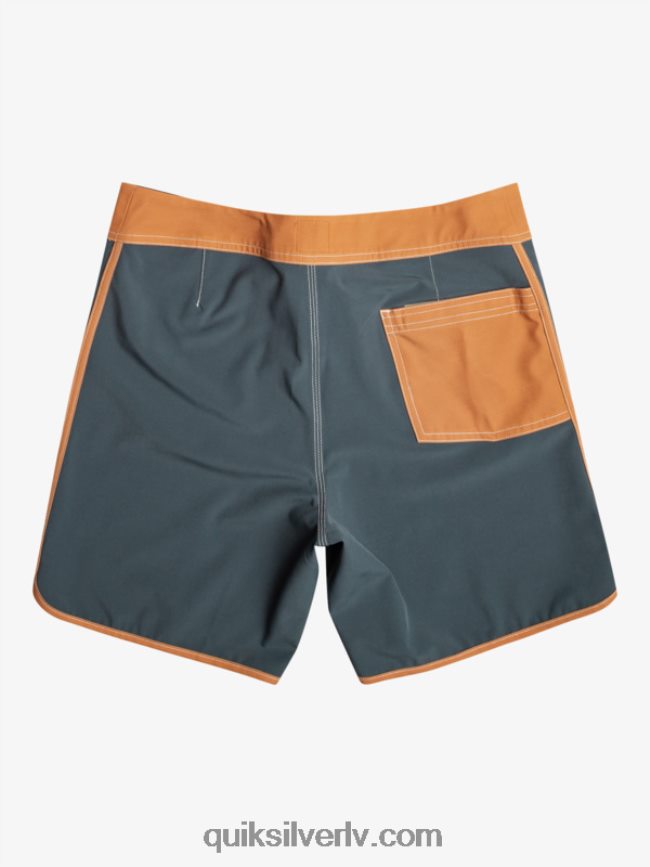 vīriešiem Quiksilver oriģinālie ķemmīšgliemeņu 18 dēļu šorti tumšs šīferis 88064R89
