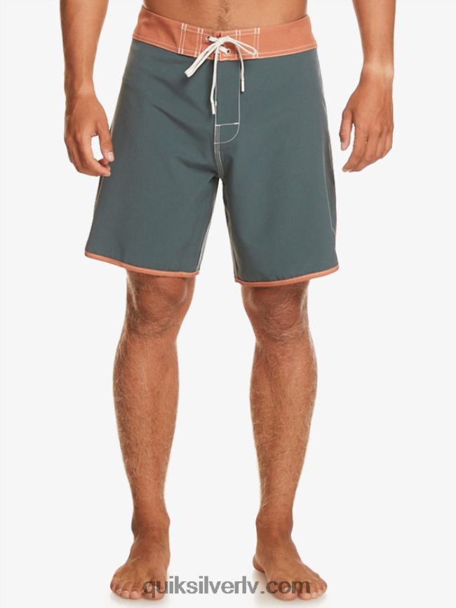 vīriešiem Quiksilver oriģinālie ķemmīšgliemeņu 18 dēļu šorti tumšs šīferis 88064R89