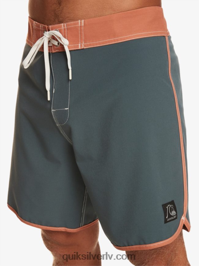 vīriešiem Quiksilver oriģinālie ķemmīšgliemeņu 18 dēļu šorti tumšs šīferis 88064R89