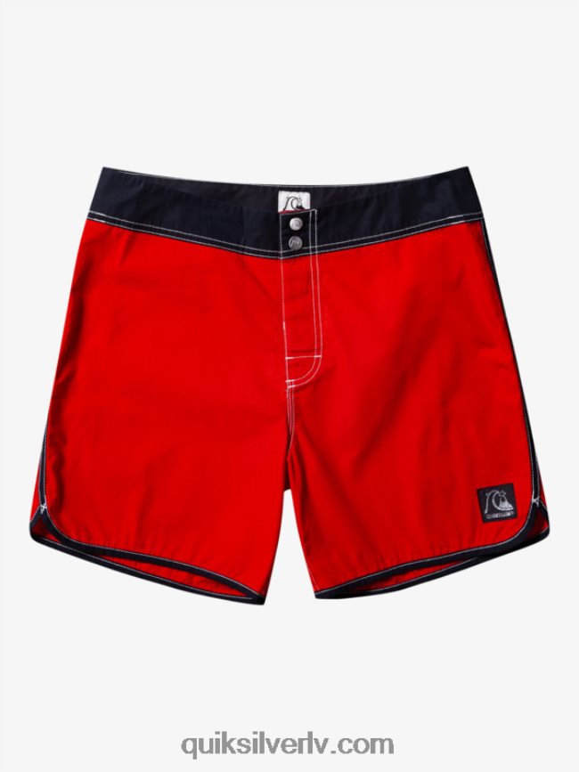 vīriešiem Quiksilver oriģinālie ķemmīšgliemeņu snap 16 dēļu šorti augsta riska sarkans 88064R169