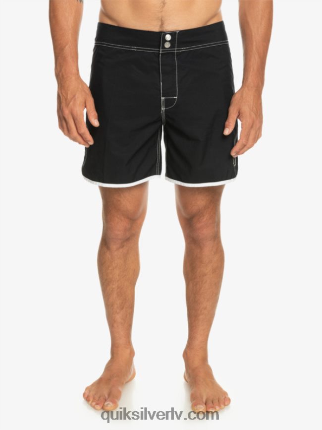 vīriešiem Quiksilver oriģinālie ķemmīšgliemeņu snap 16 dēļu šorti melns 88064R168