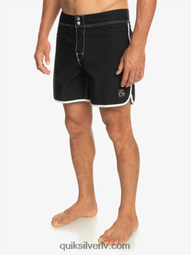 vīriešiem Quiksilver oriģinālie ķemmīšgliemeņu snap 16 dēļu šorti melns 88064R168