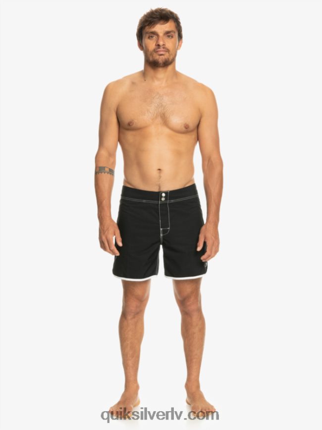 vīriešiem Quiksilver oriģinālie ķemmīšgliemeņu snap 16 dēļu šorti melns 88064R168