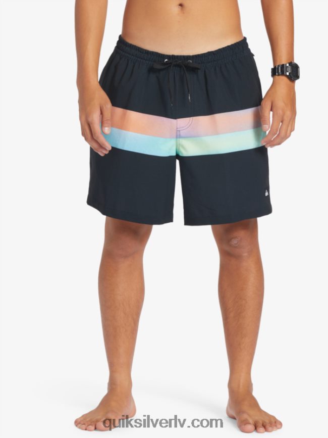 vīriešiem Quiksilver surfsilk air-brush 17 zalves melns 88064R654