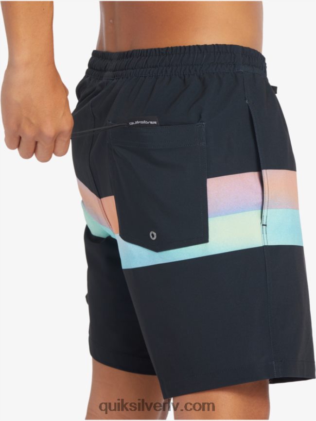 vīriešiem Quiksilver surfsilk air-brush 17 zalves melns 88064R654