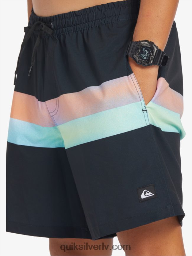 vīriešiem Quiksilver surfsilk air-brush 17 zalves melns 88064R654