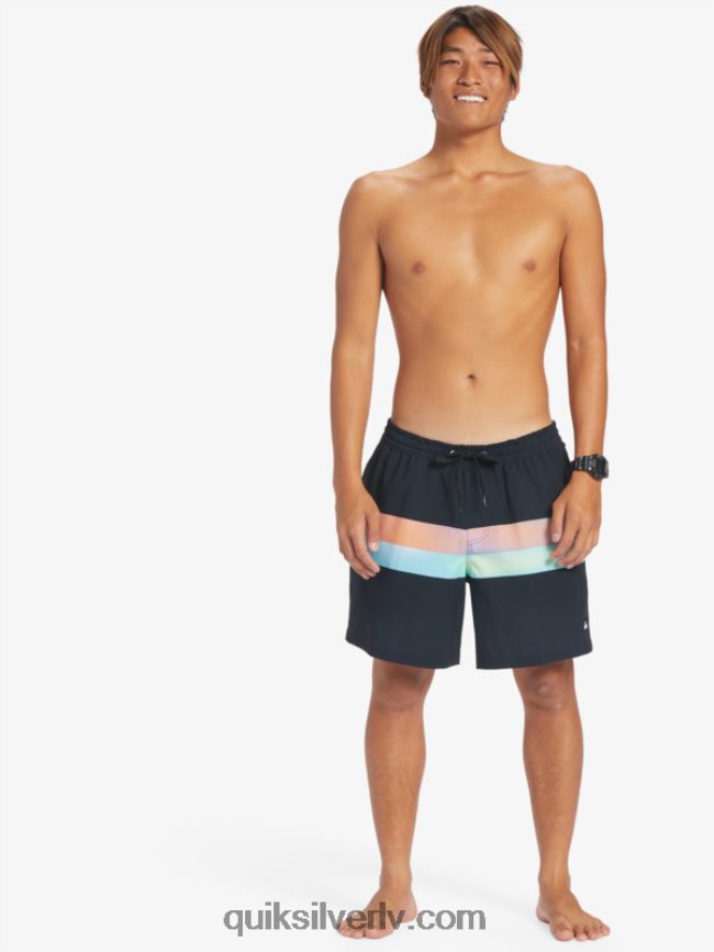 vīriešiem Quiksilver surfsilk air-brush 17 zalves melns 88064R654