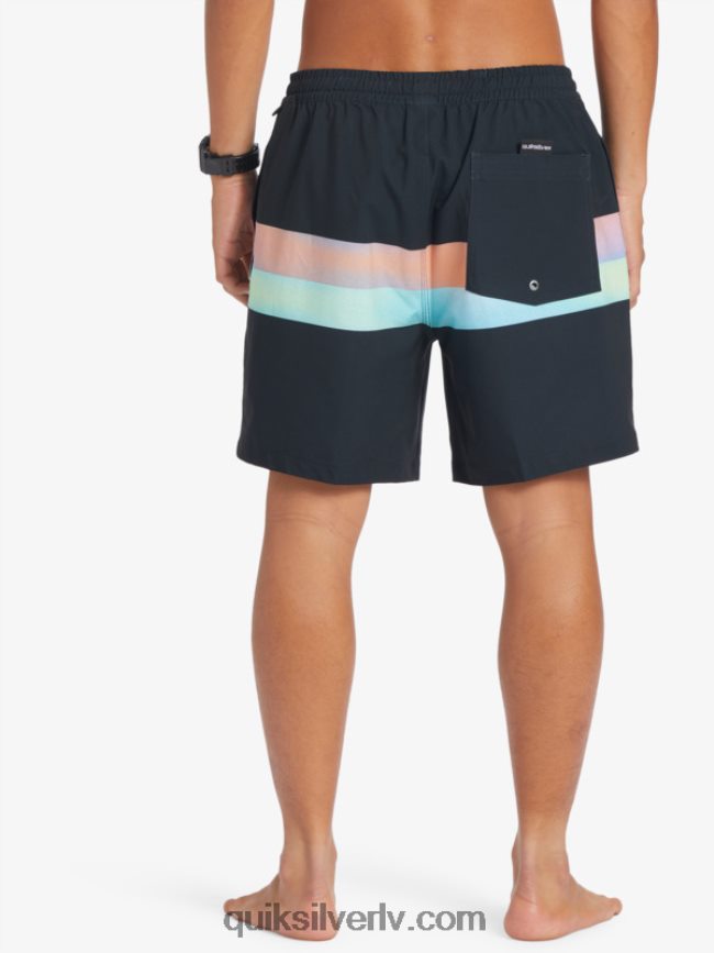 vīriešiem Quiksilver surfsilk air-brush 17 zalves melns 88064R654