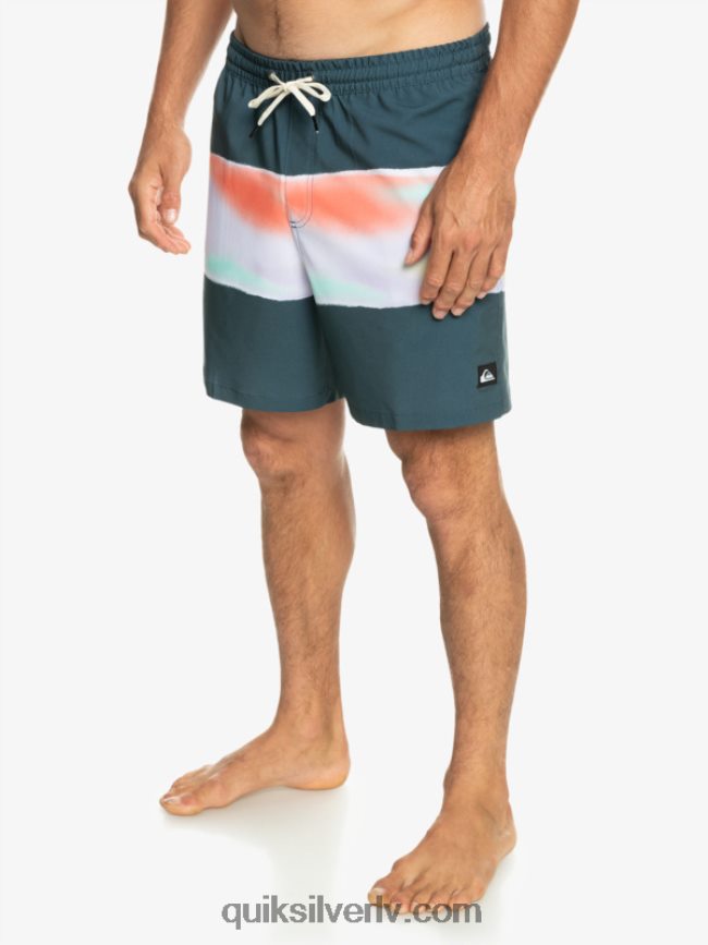 vīriešiem Quiksilver surfsilk air-brush 17 zalves pusnakts flote 88064R657