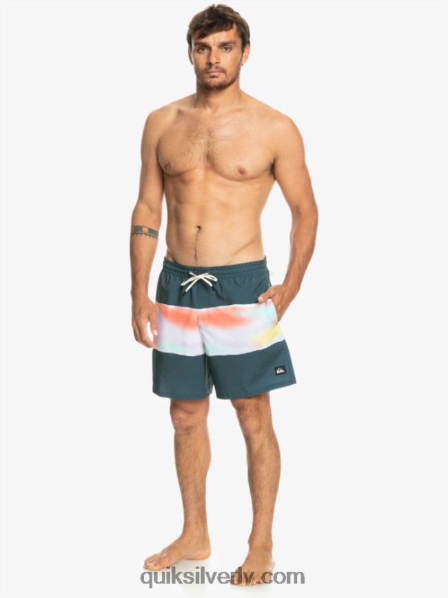 vīriešiem Quiksilver surfsilk air-brush 17 zalves pusnakts flote 88064R657