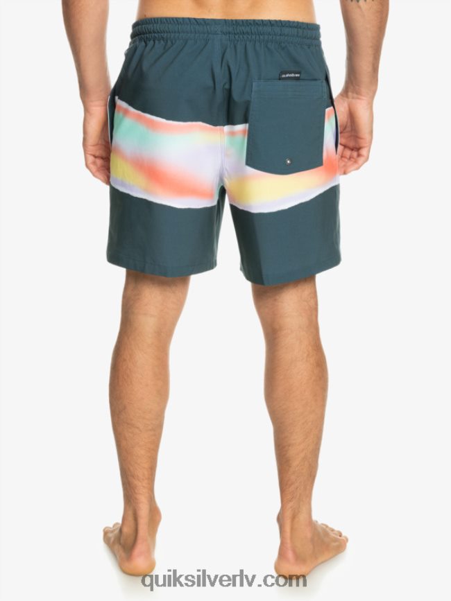 vīriešiem Quiksilver surfsilk air-brush 17 zalves pusnakts flote 88064R657