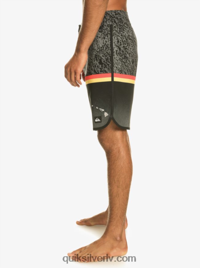 vīriešiem Quiksilver surfsilk division ķemmīšgliemene 19 dēļu šorti melns 88064R1395