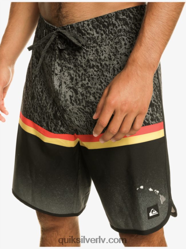 vīriešiem Quiksilver surfsilk division ķemmīšgliemene 19 dēļu šorti melns 88064R1395