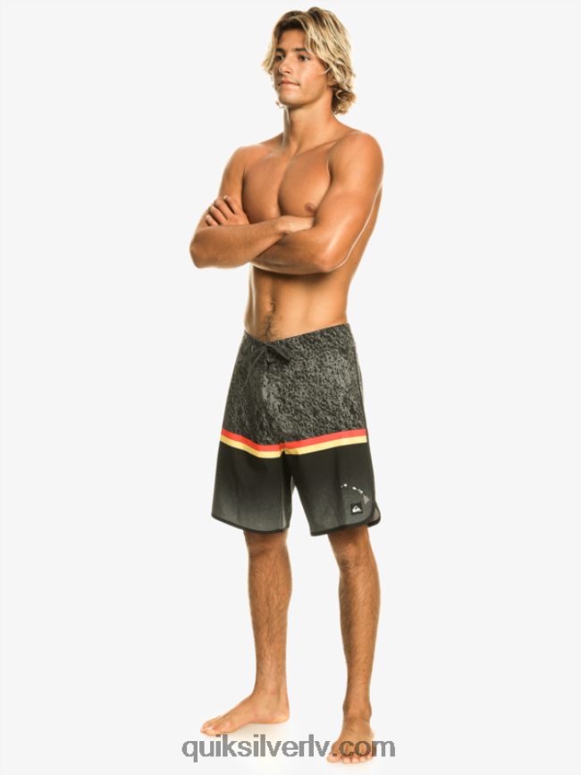 vīriešiem Quiksilver surfsilk division ķemmīšgliemene 19 dēļu šorti melns 88064R1395