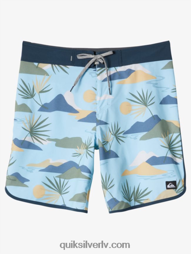 vīriešiem Quiksilver surfsilk ķemmīšgliemene 19 dēļu šorti debesu zils 88064R218