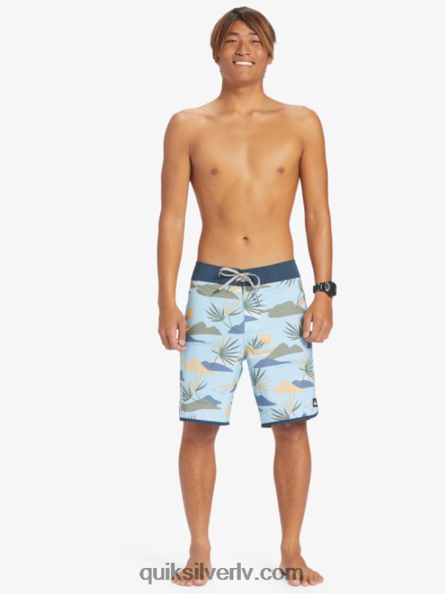 vīriešiem Quiksilver surfsilk ķemmīšgliemene 19 dēļu šorti debesu zils 88064R218