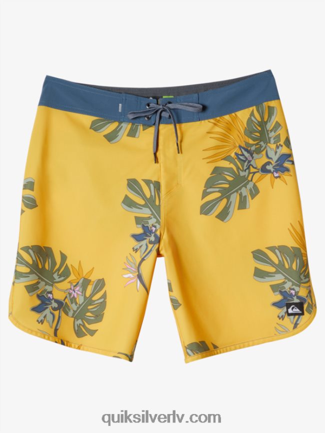 vīriešiem Quiksilver surfsilk ķemmīšgliemene 19 dēļu šorti dzeltenums 88064R214