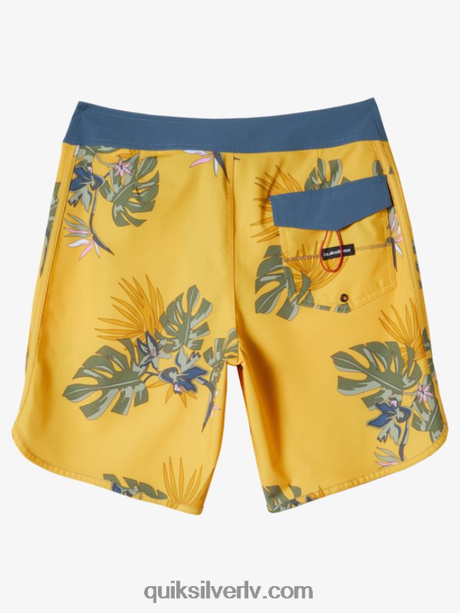vīriešiem Quiksilver surfsilk ķemmīšgliemene 19 dēļu šorti dzeltenums 88064R214