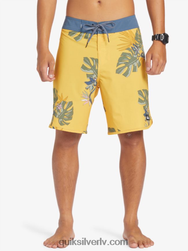 vīriešiem Quiksilver surfsilk ķemmīšgliemene 19 dēļu šorti dzeltenums 88064R214